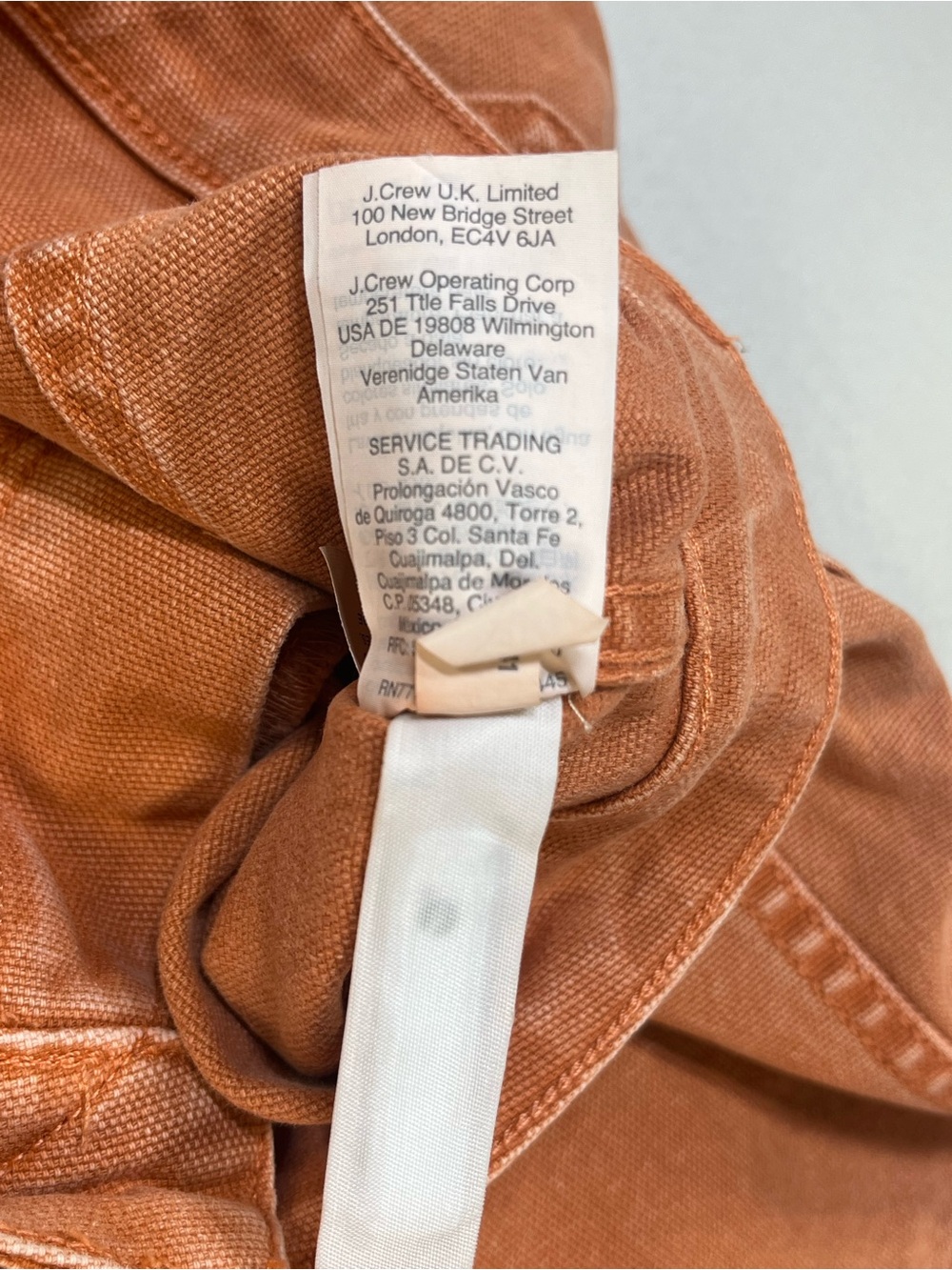 Madewell Emmett Wide Leg Crop Rust Orange Canvas High Rise Pants Size 25 - Picture 7 of 10